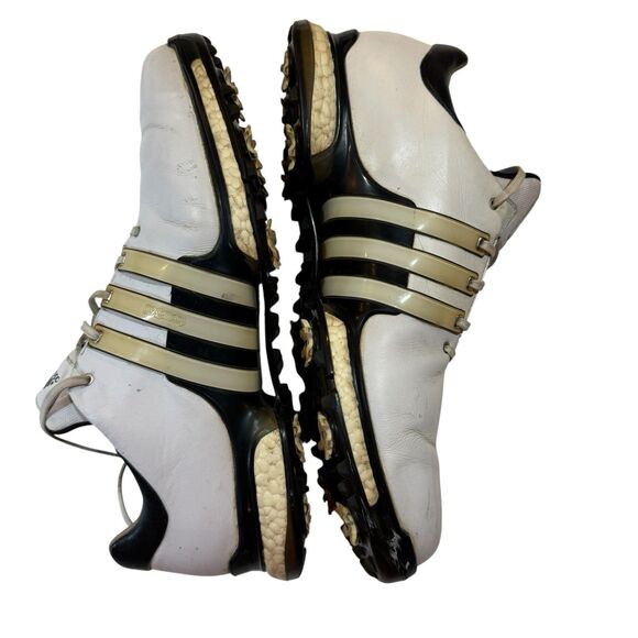 Adidas Tour360 Boost Golf Shoes Men’s Size 15 (Rare) White Leather - Spikes - Picture 1 of 12